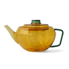 amabro TWO TONE雙色玻璃茶壺 800ml - 共3色, 黄x綠, 1個