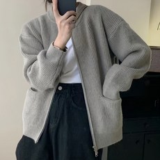 PEONIST 女款拉鍊針織開襟衫