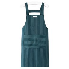 리빙홈 패브릭 스트라이프 앞치마, 그린, 1개