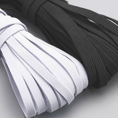 앙플러스 고탄력 납작 바지 고무 줄 밴드 10mmx10m, 1개, 화이트