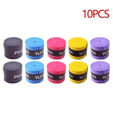 핸들바 밴드 미끄럼 방지 테니스 오버 그립 테이프 10 개 자전거 핸들 바 스포츠 배드민턴 라켓 스웨트 낚싯대 땀, CN, Multicolor_CN, 10개