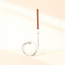 OMID 강아지 꼬임방지 핸즈프리 로프 리드줄 1.5m 방수 산책용, 1개, 브라운베이지 배색 (리드줄)