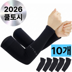 아데트 아이스 아웃도어 팔토시 쿨토시, 블랙, 10개