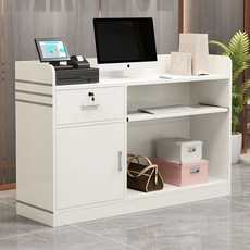 수납장 서랍장 데스크 업소용 서랍 접수처 카운터 철제 화이트 책상서랍장 사무실 낮은 미니, 120x42x92cm, 웜화이트