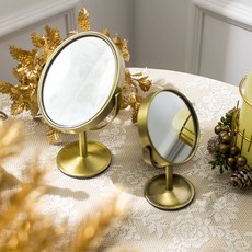 둔떼 빈티지 미니 회전 양면탁상거울 확대탁상거울, 빈티지미니탁상거울(S)