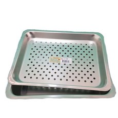 蝴蝶牌 304不鏽鋼 台灣製, 1個, 茶盤層+深方盤,小 29.2*22.7cm