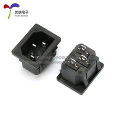 庫存不用等-[8000564] AC-05 電源插座 10A/250VAC 三腳大電源插座 全銅 W2 現貨, 1個