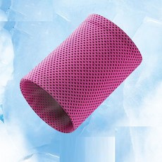 스포츠 쿨 손목타월 아이스쿨링 손목 땀밴드 쿨손목밴드 아이스밴드 쿨아대 아이스아대, 2개, 핑크