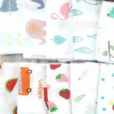 高密度雙層紗布巾嬰兒口水巾寶寶紗布巾純棉手帕擦澡巾洗澡巾洗臉巾方巾買十送一