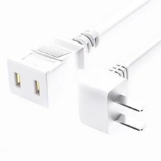國標彎頭電源延長線 純銅連接線, 1個, 純銅耐磨2500瓦彎頭白色,高品質+通用2500W2米
