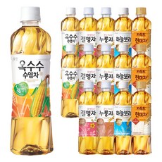 웅진식품 차음료 5종(하늘보리3 누룽지차3 결명자차3 카뮤트현미차3 옥수수수염차3), 15개, 500ml