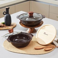 에코라믹뚝배기 기획특가에코라믹IH뚝배기형 냄비 3종세트, 20cm,24cm, 1세트