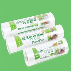 정그리마켓 위생롤백 위생팩 지퍼백포장 비닐백, 25x35 210매, 1, 210
