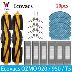 Ecovacs Debot OZMO T5 920 액세서리 메인 사이드 브러시 물 탱크 캐스터 휠 필터 진공 청소기 예비 부품, 03 20PCS