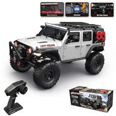 오프로드 몬스터 4WD 산악 RC카 대형 원격 4륜 무선 4wd 입문용 rc카 선물, 업그레이드 화이트