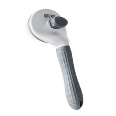 DITE PET 寵物梳 開結去浮毛專用 貓咪梳毛刷 貓狗梳子蓬鬆自潔針梳 寵物用品, 1個, 極簡灰【一鍵自潔 有護珠】,自潔針梳【深層祛毛】