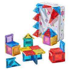 口袋磁力片 兒童益智玩具 磁性積木 激發創意, 20片, 1個