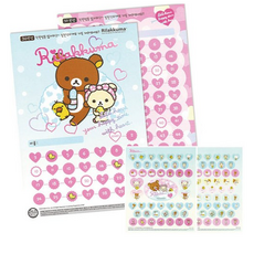 리락쿠마 칭찬보드 2p + 스티커 2p 세트, 버블색상, 1세트