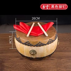 단청북 8인치 난타북 어린이용 북채 포함 전통 북놀이 타악기, 8인치 옐로우 드럼+스틱+스카프