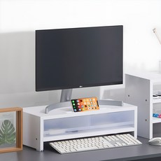 Woodwell 抽屜式雙層螢幕架 MT-09, 白色