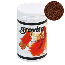 [수족관몰] 침강성 난주 오란다 프리미엄푸드 그로비타 침하성 금붕어 사료 250ml, 1개