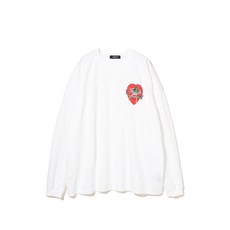 언더커버 하트 프린트 스웨터