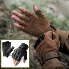 탑스픽 전술용장갑 밀리터리장갑 전술반장갑 메카닉장갑, 1개, 블랙