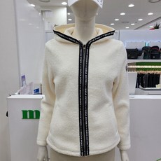 마코 모다남양주 여성 로고테잎 배색뽀글이 후드 티점퍼 MOW4TJ9112_GN