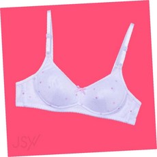 웍스비 항균 노와이어 주니어 리본 2단계브라 A컵 여아브라