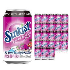 썬키스트 제로 자두자몽 소다, 355ml, 48개