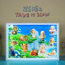 팝마트 지거 쉼의순간들 Zsiga 피규어 장식장 쇼케이스 액자형 라이트박스, G.화이트 13구B