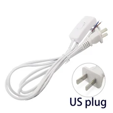 1.8m AC 전원 공급 장치 코드 온-오프 스위치 2 핀 연장 LED 조명 램프 용 케이블 어댑터 라인 EU US 플러