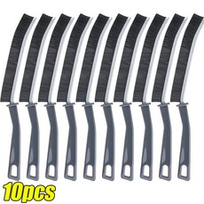 욕실 주방 청소 브러시 내구성 그라우트 하드 브리스톨 타일 핸들 프레임 도어 트랙, Bla 10pcs