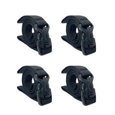 4Pcs 여행 묶여 검은 내구성 나일론화물 넥타이 캠 버클 여행 키트와 수하물 래쉬 벨트 스트랩 야외 캠핑, 03 검정색