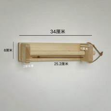 木質壁掛紙巾架, 田園風原木, 1個