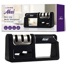 AKEI 生活防滑多功能磨刀器, 黑色, 1個