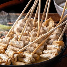 백년밥상 캠핑 어묵 어묵탕 오뎅탕 오뎅꼬치 10개 육수, 포차 홍게오뎅꼬치 10개 밀키트