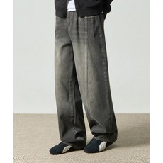 [디미트리블랙] VLAD 라운드 슬래쉬 데님 팬츠_그레이