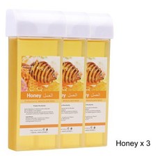 컴팩트 가정용 왁스 워머기 핫 롤온 왁스 키트 히터 포함 - 남녀공용 제모 카트리지 바디 페이스용 크림 워머 세트, 6)072-HoneyX3