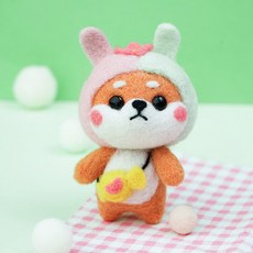 Jiwuo 바늘 Felting 키트 펠트 동물 양모 Felting DIY 키트 도구로 초보자를위한 수제 DIY 재료 바늘 Felting 키트, 42-C, 1개