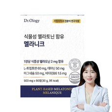 미국산 식물성 멜라토닌 60정 트립토판 테아닌 마그네슘 2개월분, 1박스