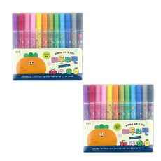 Carrot Friends雙線輪廓筆組, 混合12色