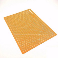DIY 작업용 PVC 커팅 매트 재단 판 눈금자 패드, A3 오렌지 1개