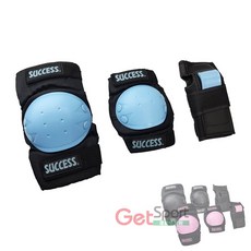 成功牌三合一溜冰護具組(直排輪護掌/運動護肘/溜冰鞋護膝/success), 詳見包裝, 詳見包裝, 藍L