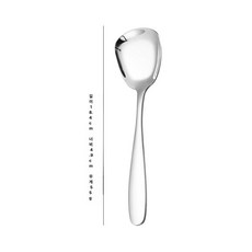스테인리스 스푼 애완견 사료 평평한 국자 메탈 스쿱, 1개, 실버 대형 18.4cm