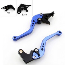 Suzuki GSXR600 GSXR750 2004-2005 CNC可調式短拉桿, Blue