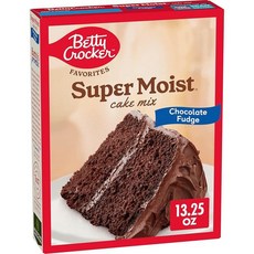 Betty Crocker Favorites 슈퍼 모이스트 바닐라 맛 케이크 믹스 375.6g 13.5온스 266455, 초콜릿 퍼지, 3개