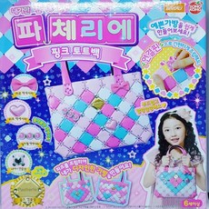 손오공 파체리에 핑크 토트백 만들기놀이, 혼합 색상, 1개