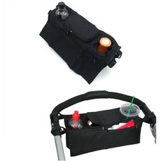 유모차 가방 기저귀 물티슈 수납 컵홀더 파우치 보조가방 걸이 다용도 정리 멀티 외출, 1개