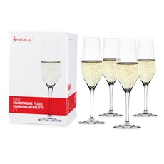 슈피겔라우 스타일 플루트 샴페인잔, 4개, 251.4ml